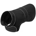 Produktbild: LARKSON Hunderegenmantel Jonte Regenmantel für Hunde, Regenjacke für kleine bis mittlere Hunde, Reflektierend schwarz M