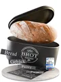 Produktbild: IDEALTASTIC Brotkasten Premium 2-in-1 Brotkasten für die ideale Brot Aufbewahrung, Stahl, (Brot Aufbewahrung, Brotkästen), Länger frischhaltende Brotbox & speziell entwickelter Luftzirkulation