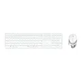 Produktbild: Rapoo 9850M kabelloses Tastatur-Maus Set Wireless Deskset 1600 DPI Sensor wiederaufladbarer Akku flaches Aluminium Design DE-Layout QWERTZ PC & Mac - weiß