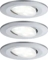 Produktbild: Paulmann HomeSpa 3er Set LED Einbauleuchte Calla chrom 9 cm schwenkbar