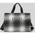 Produktbild: Liu Jo White Tote Bag mit Label-Stitching in Dunkelgrau, Größe 1