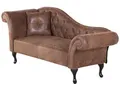Produktbild: Beliani Chaiselongue im Chesterfield Style linksseitig Kunstleder Hellbraun Lattes