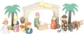 Produktbild: Spielset Holzkrippe Weihnachtsgeschichte, Krippe, Weihnachtskrippe