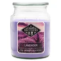 Produktbild: Candle-Brothers Große Duftkerze im Glas mit Deckel | Lavender | Duftkerze Lavendel | Kerze 2 Docht | Kerze lange Brenndauer | Geschenk für Frauen