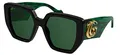 Produktbild: GUCCI Womens GG0956S Sunglasses, Black-Green-Green, 54
