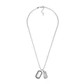 Produktbild: FOSSIL Herrenhalskette aus Edelstahl mit Karabinerverschluss Dog tag, Silber und Schwarz