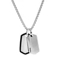 Produktbild: Fossil JF03996040 Halskette mit Anhänger Herren Chevron Dog Tag Edelstahl 61 cm
