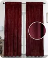 Produktbild: BEAUTEX Samt Vorhang Kräuselband U-Band Gardine Velvet abdunkelnd und Blickdicht, 140x145 cm (Breite 140 cm, Höhe 145 cm, Bordeaux)