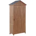 Produktbild: Beliani Gartenschrank, Braun, Grau, Holz, 100x200x40 cm, Aufbewahrung & Schutzhüllen, Geräteschuppen