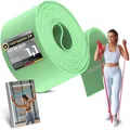 Produktbild: NEOLYMP Widerstandsbänder 15 cm breit - reißfeste Fitnessbänder aus TPE, Gymnastikband - elastische Resistance Bands für Krafttraining, Physio, Pilates (2 m | Grün | 7,5 cm breit | Resistance Band)