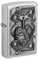 Produktbild: Zippo Sturmfeuerzeug - Steampunk Heart, Satin Chrome, Emblem - Nachfüllbar - Wiederverwendbar - Windfestes Design - Geschenkbox - Made in USA
