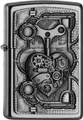 Produktbild: ZIPPO Original Feuerzeug Regular / Chrom Satin Emblem Steam Punk Heart / Etui