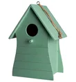 Produktbild: Holz Vogelhaus zum Hängen 20 cm - grün - Deko Vogel Futter Häuschen Nist Kasten