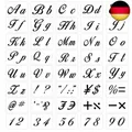 Produktbild: Aipaide 40 Stück Buchstaben Schablonen, wiederverwendbare Kunststoff Alphabet