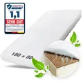 Produktbild: Babymatratze mit hochwertigem Schaum, Kokosplatte und Hygienebezug, Ehrenkind, (OEKO-TEX® Standard 100 zertifiziert), Belastbarkeit: 30kg 80 cm x 180 cm