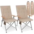 Produktbild: Modante Campingsessel-Set, Beige, Metall, Textil, Rundrohr, 54x102x71 cm, Freizeit, Campingzubehör, Campingstühle