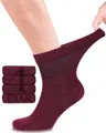 Produktbild: Fiera Besa Diabetikersocken für Herren mit Komfortbund ohne Gummibund, Knöchelhoch, Diabetiker Socken ohne Gummi & ohne Naht, Burgunderrot, 43-46