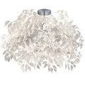 Produktbild: Reality Leuchten Deckenleuchte Leavy R60463001, Metall Nickel matt, Schirm Kunststoff weiß, 70 x 70 x 73 cm