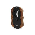 Produktbild: Colibri Cut - Doppel-Guillotine - Zigarrenschneider - Schwarz mit dunklen Holzakzenten - Federauslöser - Bis zu 62 Ringmaß-Zigarren - Ergonomisches Design - Inklusive Geschenkbox