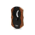 Produktbild: Colibri Doppel-Guillotine-Zigarrenschneider Schwarz mit dunklem Holz - 22 mm