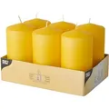 Produktbild: Papstar Kerzen 17996, Stumpenkerzen, goldgelb, Ø 6 cm, Höhe 11,5 cm, 6 Stück