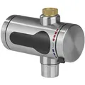 Produktbild: GARVIDA Durchlauferhitzer Kompakt - Edelstahl/schwarz Durchlauferhitzer Kompakt Edelstahl Garten Heizung 3600W Elektrisch 60 °C LED