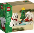 Produktbild: LEGO 40571 Iconic Eisbären im Winter, drehbare Grundplatte, Eisbärenjunges