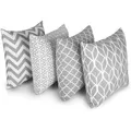 Produktbild: 4Er  Pack Dekorative Quadratische Kissen Aus Baumwolle, Luxuriöse, Stilvolle ...