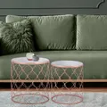 Produktbild: 2er Set Beistelltisch Couchtisch Wohnzimmertisch Metallgestell WOMO-DESIGN®