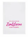 Produktbild: 17,30 Hamburg Geschirrtuch Ich hole dir die Zimtsterne vom Himmel, Pink, (1-tlg), 50x70cm, Siebdruck