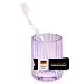 Produktbild: bremermann Zahnputzbecher aus Glas, Zahnbürstenhalter, Zahnputzglas (Lavendel)
