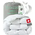 Produktbild: Welldora Komfort Bettdecke 155x220 - 100% Extraweiche Federn & Daunen - Fachärztlich, Allergiker Ganzjahres Federbett Daunendecke