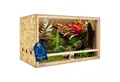Produktbild: ITA Terrarium Holz Terrarium 120х60х60 mit Seitenbelüftung & Integriertem Hygrometer, Holzterrarium aus OSB - Terrarien für Reptilien, Schlangen, Amphibien