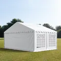 Produktbild: Partyzelt 5x4m Festzelt Gartenzelt Pavillon Bierzelt wasserdicht PVC weiß NEU