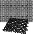 Produktbild: BigDean 24x Rasengitter Paddockplatte SCHWARZ 50x50 cm Reitplatzmatten Rasenmatten Rasenwaben Kiesgitter Parkplatzrasen 6 m²