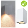 Produktbild: Paulmann 94711 LED Außenwandleuchte Flame insektenfreundlich Spritzwasser geschützt eckig 58x103mm extra warmweiß 4W 75° Weiß Metall