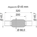 Produktbild: ERNST Flexrohr, Abgasanlage mit Rohrstutzen 66mm 460071