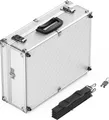 Produktbild: Wiltec Alu Universalkoffer 46x33x15,2 cm, Alubox abschließbar für Aufbewahrung und Transport von Werkzeug, Messgeräten usw., mit Griff und Tragegurt
