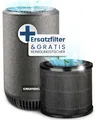 Produktbild: Grundig Luftreiniger Allergiker Air Purifier - Extra leise Hepa Filter + AKTIVKOHLEFILTER filtert 99,9% Schimmel Staub Pollen Viren Raucherzimmer, Luftqualitätsanzeige - 49m2 (Gerät + Ersatzfilter)