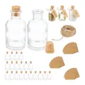 Produktbild: Relaxdays Dekogläser 25er Set, Glasflaschen mit Korken, 60 ml, zum Befüllen mit Deko, Gewürzgläser, transparent/Natur