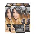 Produktbild: 3 x L'Oreal Paris Préférence Ombré Permanente Haarfarbe Hellbraunes-Braunes Haar