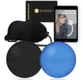 Produktbild: BOZEERA Massageball Lacrosse Massageball Set Triggerpunkt Therapie -2x Lacross Ball 6 cm, Gummi Ball Set – Faszienball Set, Inkl. GRATIS Video-anleitung, Booklet & Tasche