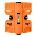 Produktbild: NEO TOOLS Pfostenwasserwaage, mobil, 3 Libellen, 4 Magnete, verstellbar von 15-180°, aus robustem Kunststoff, Arbeitslänge von 209 mm, beweglicher Ausführung, zum Bestimmen von Höhen