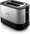 Produktbild: Philips Toaster HD2637/90 Viva Collection, 2 kurze Schlitze, für 2 Scheiben, 950 W, Brötchenaufsatz, Krümelschublade, 7 Bräunungsstufen, Silber