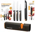 Produktbild: FISKARS MESSERSET, 3 KÜCHENMESSER + SPARSCHÄLER + MESSERSCHÄRFER MESSERN MESSER