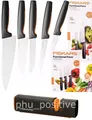 Produktbild: FISKARS MESSERSET, 5 KÜCHENMESSER + MESSERSCHÄRFER MESSERN JAPANISCHER EDELSTAHL