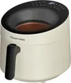Produktbild: SatisFry Heißluftfritteuse Panoramic AirFryer | 5 Liter | Touch-Bedienung | Sichtfenster | Rund | 1500 Watt | Creme
