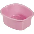 Produktbild: Relaxdays - Fußbadewanne, Wanne für Fußbad, Kunststoff, Fußwanne für Fußpflege & Wellness, HxBxT: 15 x 33 x 38 cm, rosa