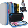 Produktbild: Orzly Case for Nintendo Switch Lite - Portable Travel Carry Case with Storage for Switch Lite Games and Accessories [Grey/Blue with a Tint of Pink Special Edition]