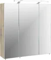 Produktbild: Schildmeyer Spiegelschrank Dorina, mit höhenverstellbaren Glasböden made in Germany Breite 70 cm, 3-türig, LED-Beleuchtung, Schalter-/Steckdosenbox